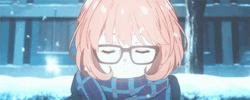 Anime Mirai Kuriyama Sigh Cold In Winter Snow GIF