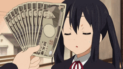 Anime Money Azusa Dizzy K-ON! GIF