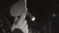 Anime Monkey Close Up Smoking GIF