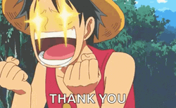 Anime Monkey D.Luffy Thank You GIF