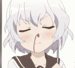 Anime Nose Bleed Dripping Snot Yuru Yuri