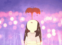 Anime Nose Bleed Umbrella Raining