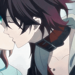 Anime Orion And Ikki Kissing Amnesia GIF