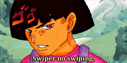Anime Parody Dora Mimics Josuke Higashikata GIF