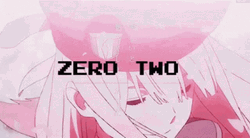 Anime Pink Hair Zero Two GIF