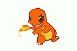 Anime Pokemon Charmander Running In Circle GIF