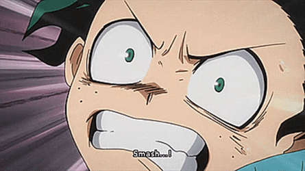 Anime Punch Izuku Midoriya GIF