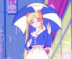 Anime Rain Sailor Moon Bye