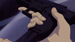 Anime Reloading Gun Magazine GIF