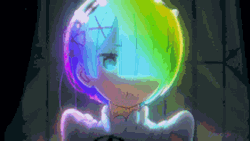 Anime Rezero Rem Neon Rgb Hair Color