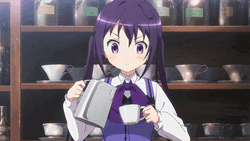 Anime Rize Tedeza Amazing Barista Coffee Making Skill  GIF