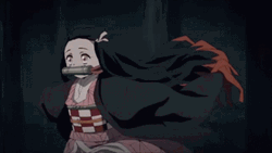 Anime Running Demon Slayer Nezuko GIF