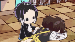 Anime Ryunosuke Akutagawa Continuously Poke  GIF
