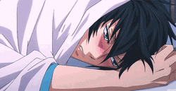 Anime Sad Blushing Boy