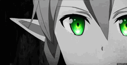 Anime Sao Leafa Green Eyes