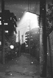 Anime Scenery Snowy Night GIF