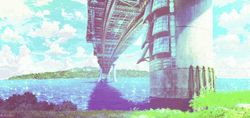 Anime Scenery Under The Bridge  GIF