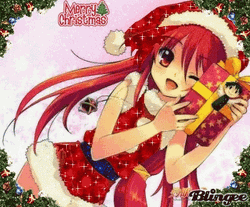 Anime Shakugan No Shana Merry Christmas, Shana GIF