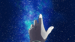 Anime Sky Hand Pretending To Catch Falling Star