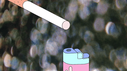Anime Smoking Lighting Cigarette GIF
