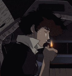 Anime Spike Spiegel Smoking