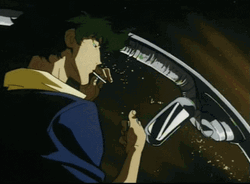 Anime Spike Spiegel Smoking Cowboy Bebop GIF