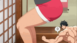 Anime Squat Fitness Workout GIF