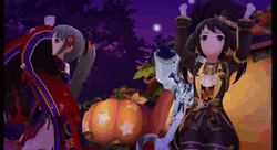 Anime Three Girls Dancing Halloween GIF