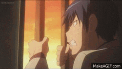 Anime Toradora Frightening Face Expression GIF