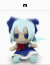 Anime Touhou Ice Fairy Cirno Turning Around GIF