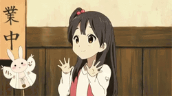 Anime Two Hands Wave Anko Kitashirakawa GIF