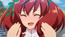 Anime Uma Musume Wave Hands Fanning Herself GIF