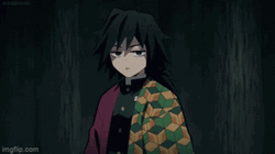 Anime Walking Giyu Tomioka Demon Slayer GIF