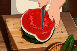 Anime Watermelon Slice GIF