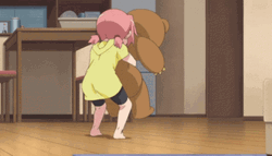 Anime Young Girl Suplex GIF