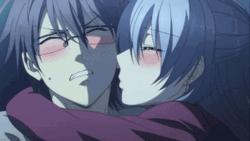 Anime Yukimura Kissing Himuro Death Parade GIF