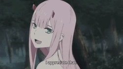 Anime Zero Two Thank You GIF