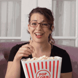 Anita Eating Popcorn
