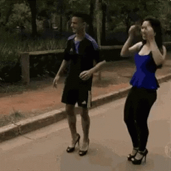 Ankle Breakers Guy In High Heels GIF
