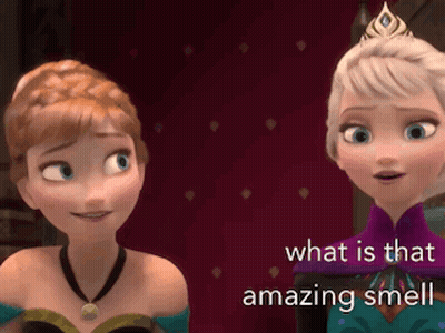Anna And Elsa From The Movie Frozen Are Looking At Each Other GIF