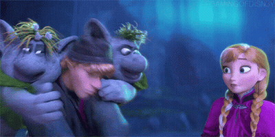 Anna And Kristoff Hugging From Frozen GIF