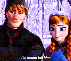 Anna And Kristoff Standing Together GIF