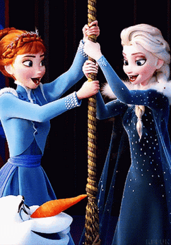 Anna Elsa And Olaf GIF