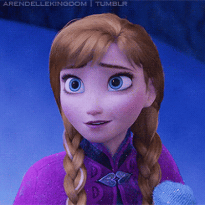 Anna From Frozen Close Up With Tumblr Logo GIF