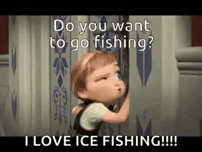 Anna From Frozen Peeking Behind Door Asking About Fishing GIF