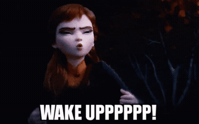 Anna From Frozen Sad Saying Wake Uppppp GIF