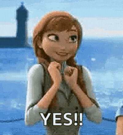 Anna From Frozen Saying Yes By Water GIF