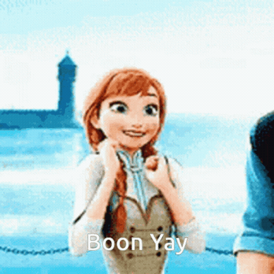 Anna From Frozen Says Boon Yay GIF