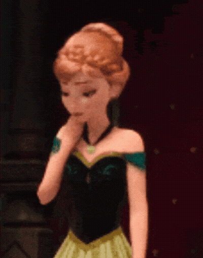 Anna From Frozen Says " Hi " To Someone GIF