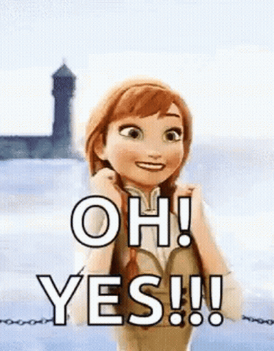 Anna From Frozen Smiling Says Oh Yes GIF